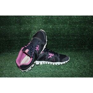 Reebok Realflex Womens Shoe Running Training Size 9.5 Black Pink M48050